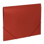 Папка на резинках Brauberg "Office", 0,5мм, до 300 листов, красный, 227711