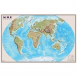 Карта "Мир" физическая, 1:35млн, 90*58см, 832