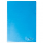 Папка-уголок Brauberg, А4, 150мкм, синий, 221642