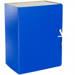 Короб архивный OfficeSpace, 150мм, завязки, бумвинил, синий, 318730