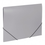 Папка на резинках Brauberg "Office", 0,5мм, до 300 листов, серый, 228079