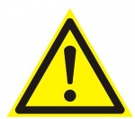 Знак информационный "Внимание! Опасность!", 200мм, самоклеящийся, 610009