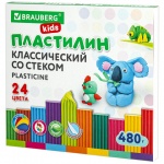 Пластилин Brauberg "Kids", 24цв, 480гр, 106437