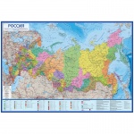 Карта "РФ" политико-административная, интерактивная, 1:5,5млн, 157*107см, КН068