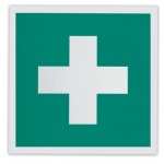 Знак информационный "Аптечка первой медицинской помощи", самоклеящийся, 200*200мм, 610577