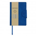 Записная книжка 80л. А6+, "Snap Book", линия, магн.клапан, кожзам, синий, БСБЛ6803645