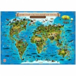 Карта "Мир для детей. Животный и растительный мир Земли", интерактивная, 59*42см, КН005