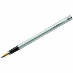 Ручка перьевая Luxor "Sleek", синяя, 0,8мм, серый металлик, футляр, 8451/ф