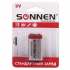 Батарейка Sonnen, 6F22, тип Крона, 9V, солевая, 451101