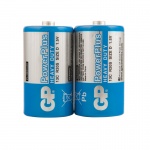 Батарейки Gp "PowerPlus", R20, 2штуки, 13CEBRA-2S2
