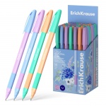 Ручка шариковая ErichKrause "U-109 Pastel Bloom", синяя, 1,0мм, грип, ассорти, 61025